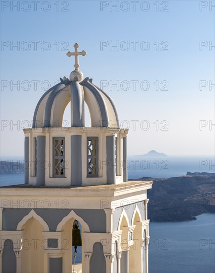 Belfry and view of sea