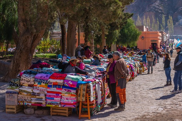 Marketplace with stalls