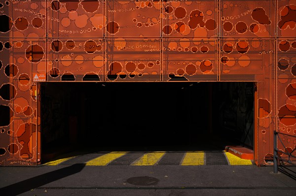 Underground car park entrance to the Cube Orange