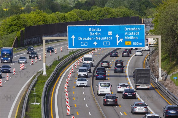 Slow-moving traffic on the A4