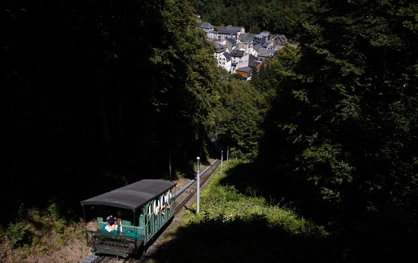 Historical funicular railway Funiculaire du Capucin from the Belle Epoque