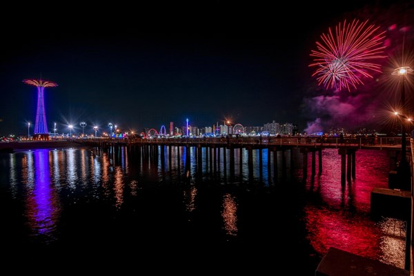 Coney Island Pier at Night