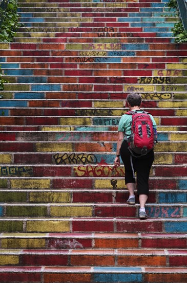 Coloured staircase