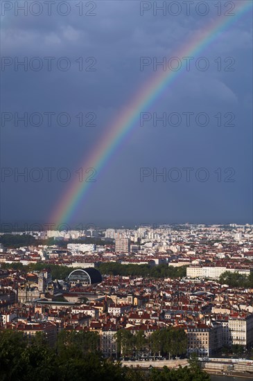 View from the Basilica Notre-Dame de Fourviere on Lyon