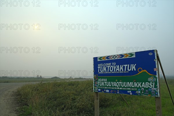 Tuktojaktuk town sign