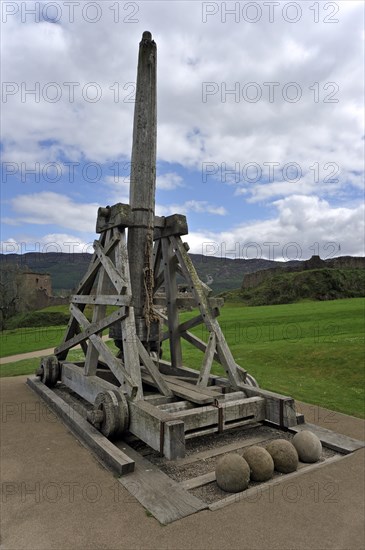 Replica of medieval wooden trebuchet