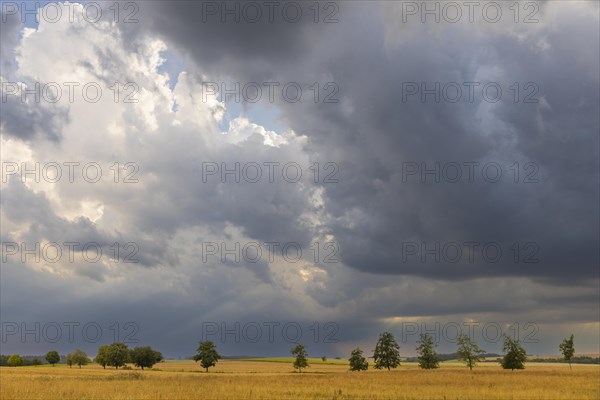 Thunderclouds over the Klingenberg Dam in the Ore Mountains