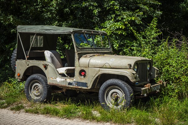 Old rusty jeep on the island of Terschelling