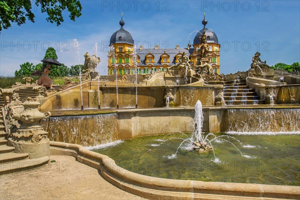 Cascade and water features at the summer residence Schloss Seehof