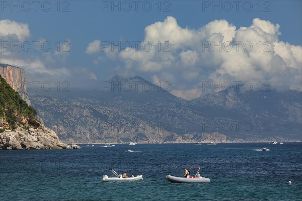 Motorboats on the coast