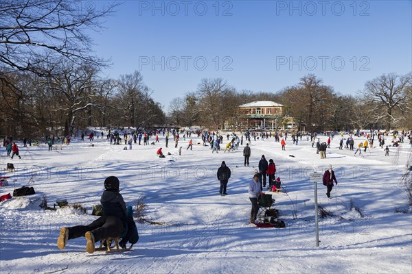 Large garden in winter