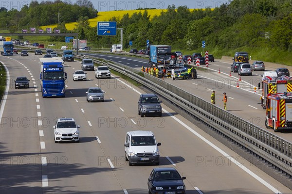 Slow-moving traffic on the A4