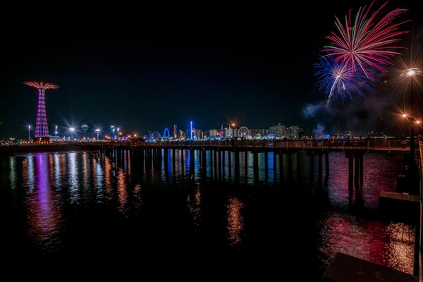 Coney Island Pier at Night