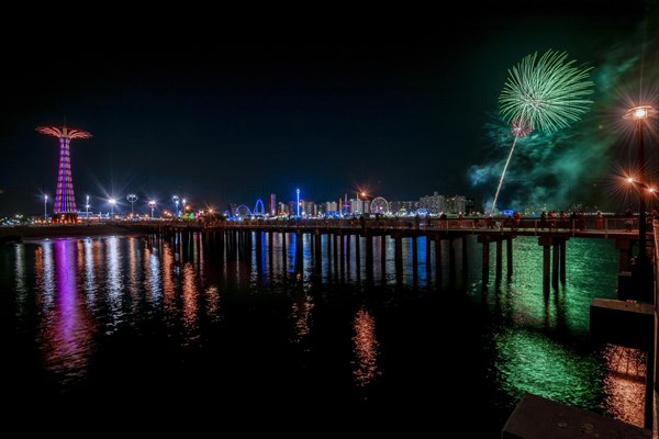 Coney Island Pier at Night