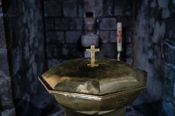 Interior view of the baptismal niche in the narthex