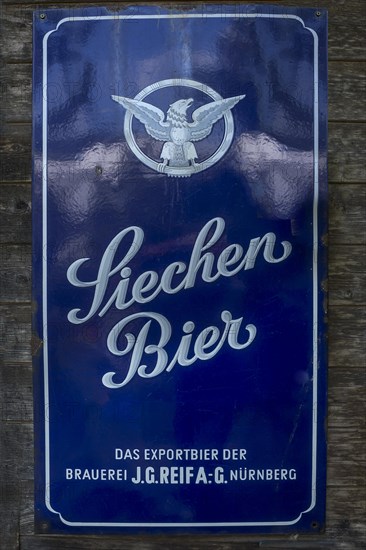Old enamel sign from the 1950s