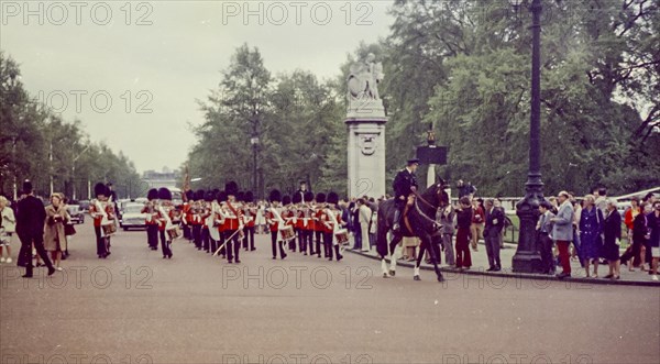 Changing The Guard on the Mall just in front of arriving at Buckingham Palace