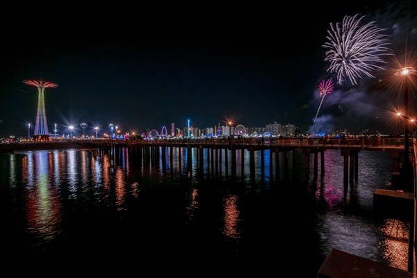 Coney Island Pier at Night