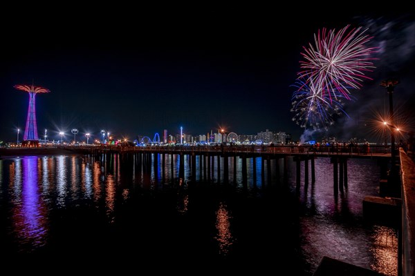 Coney Island Pier at Night