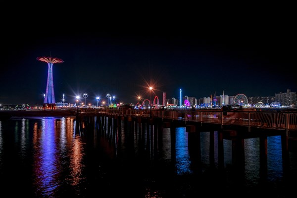 Coney Island Pier at Night