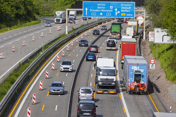 Slow-moving traffic on the A4