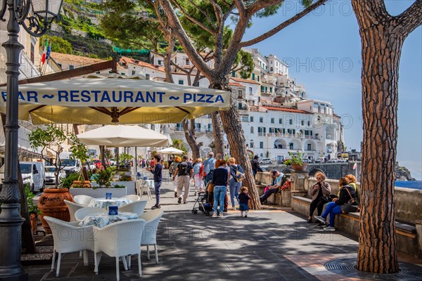 Waterfront with street cafe