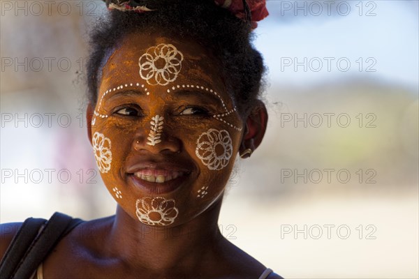 Woman with face painting