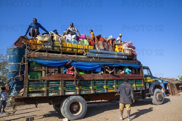 Fully loaded truck bus