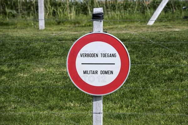 Warning sign in Dutch Verboden Toegang