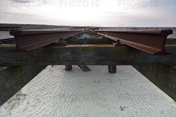 Decayed infrastructure on the island of Minsener Oog