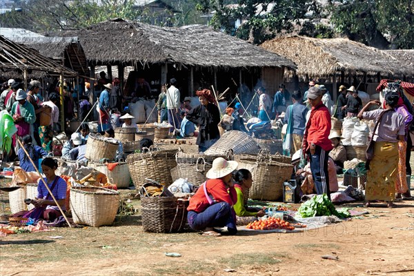 Market hustle and bustle