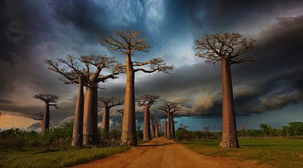 Baobab Allle in the West of Madagascar near Morondava