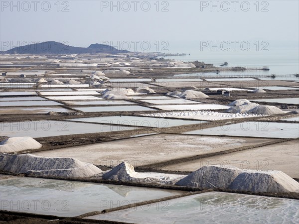 Salt extraction at Afrera Salt Lake