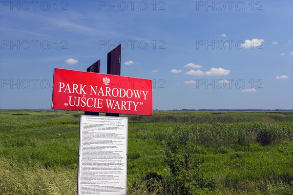 Sign of the Uj? cie Warty National Park