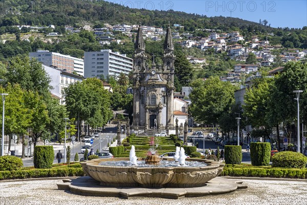 The Largo do Brasil square and the baroque church Igreja dos Santos Passos