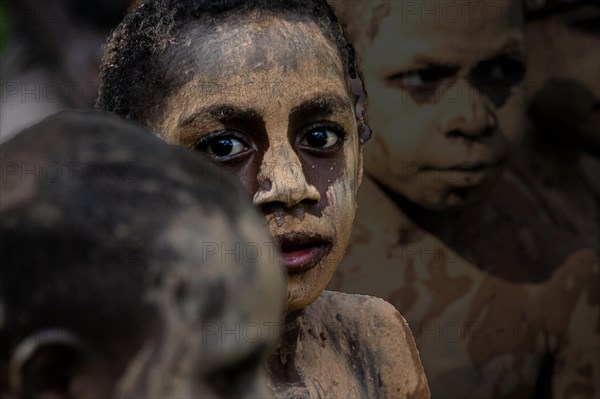 Children in war paint