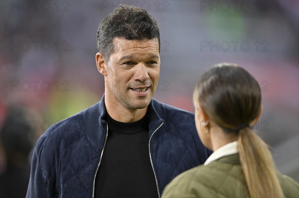 TV pundit Michael Ballack talks to DAZN presenter Laura Wontorra