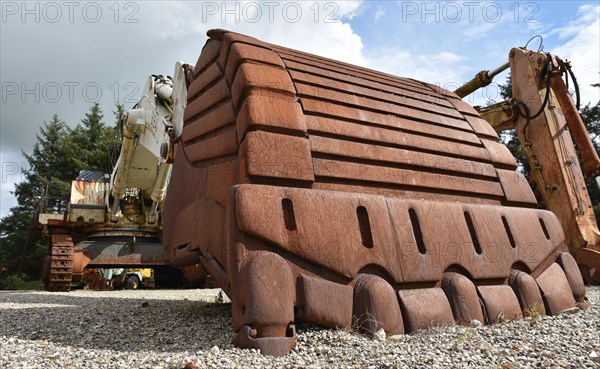 Excavator bucket of a tracked excavator in Denmark