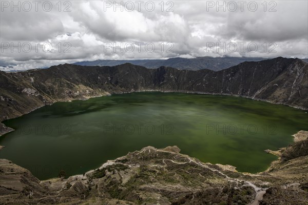 Quilotoa Caldera with crater lake