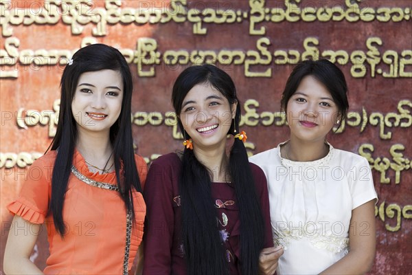 Three smiling woman