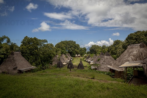 Traditional hut village