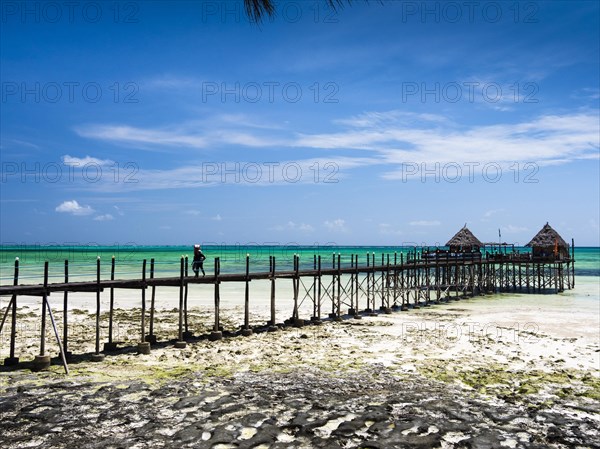 Beach and jetty at low tide