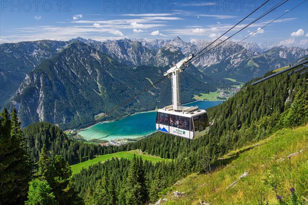 Rofanseilbahn with Achensee and Karwendel Mountains