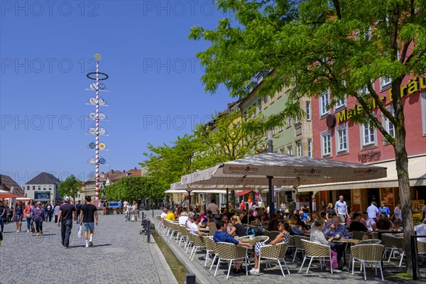 Pedestrian zone with maypole