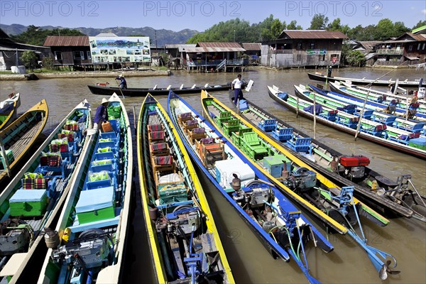 Boats at Inle Lake