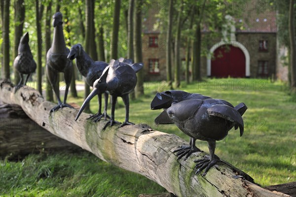 Work of art at the entrance of the Ter Doest Cistercian abbey farm