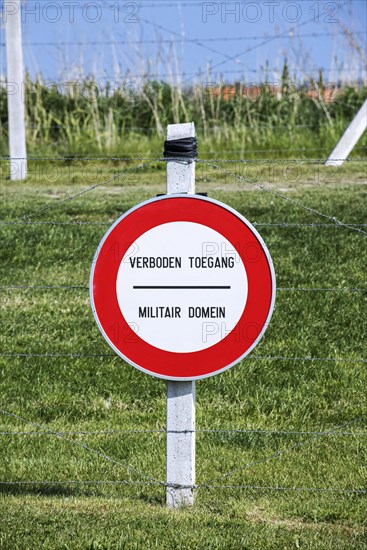Warning sign in Dutch Verboden Toegang