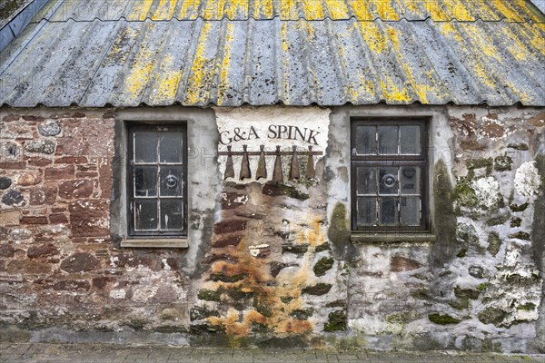 Old traditional fish smokehouse with stylised smokies