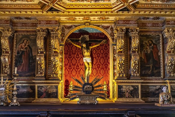 Crucifix in the sacristy of the church Igreja de Sao Francisco