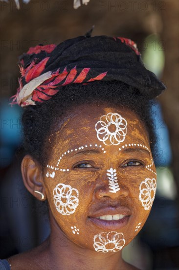 Woman with face painting